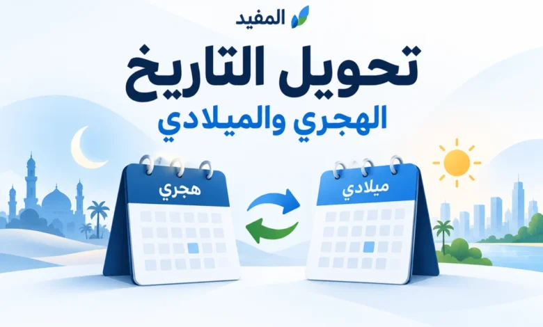 رسم توضيحي لتحويل التاريخ بين الهجري والميلادي